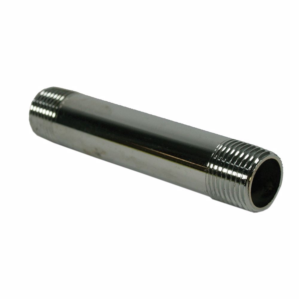Jones Stephens N16900 1/2" x 12" Chrome Plated Brass Pipe Nipple
