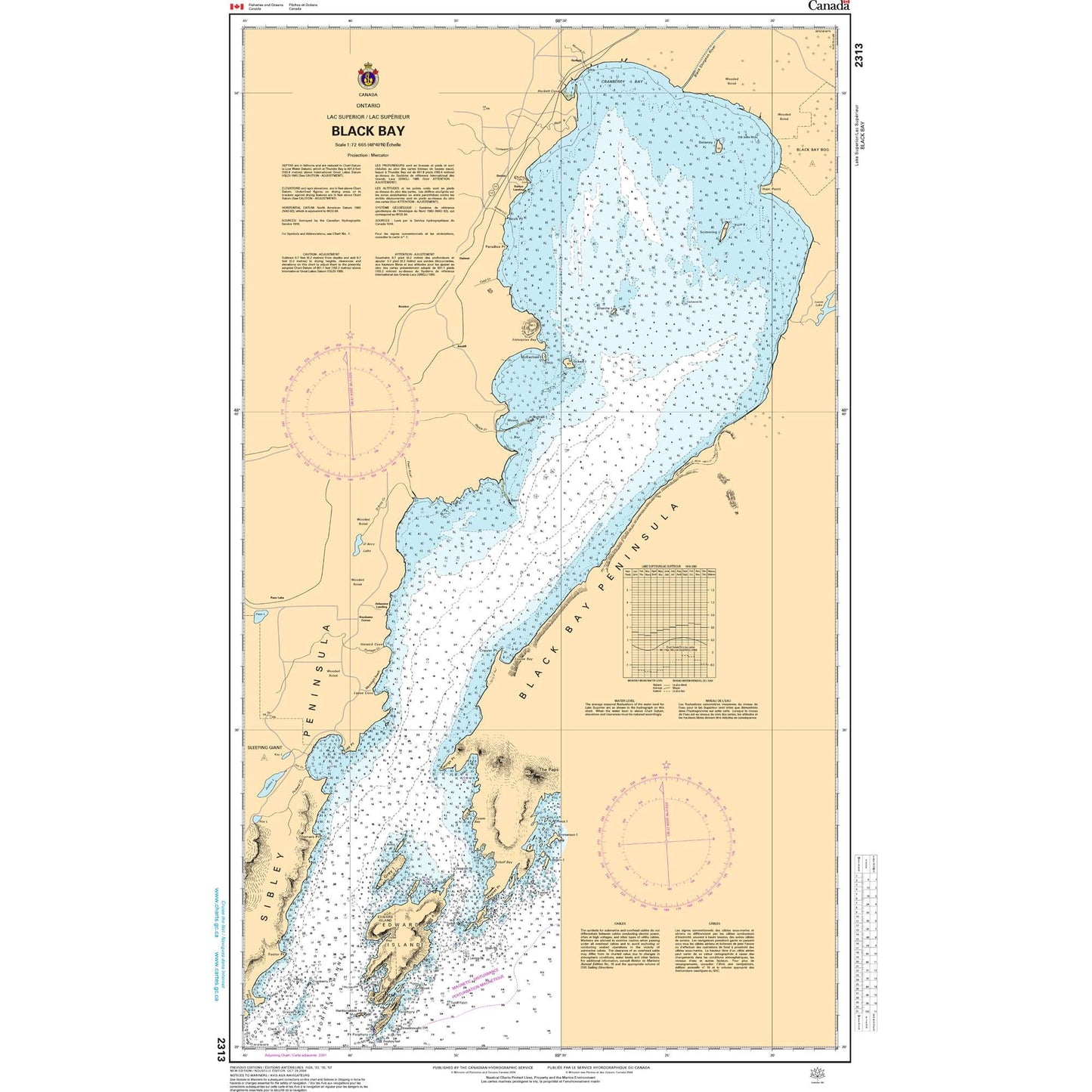 Paradise Clay CAN2313 CHS Chart Black Bay
