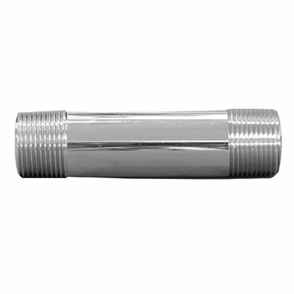 Jones Stephens N17300 3/4" x 3" Chrome Plated Brass Pipe Nipple