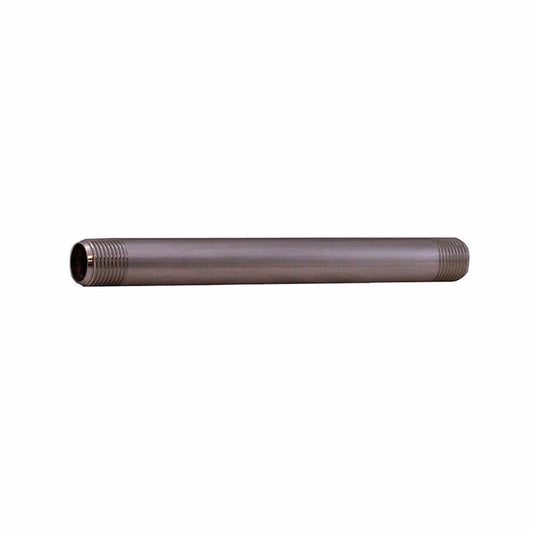 Jones Stephens N2210BN Brushed Nickel PVD 3/8" x 6" Brass Nipple