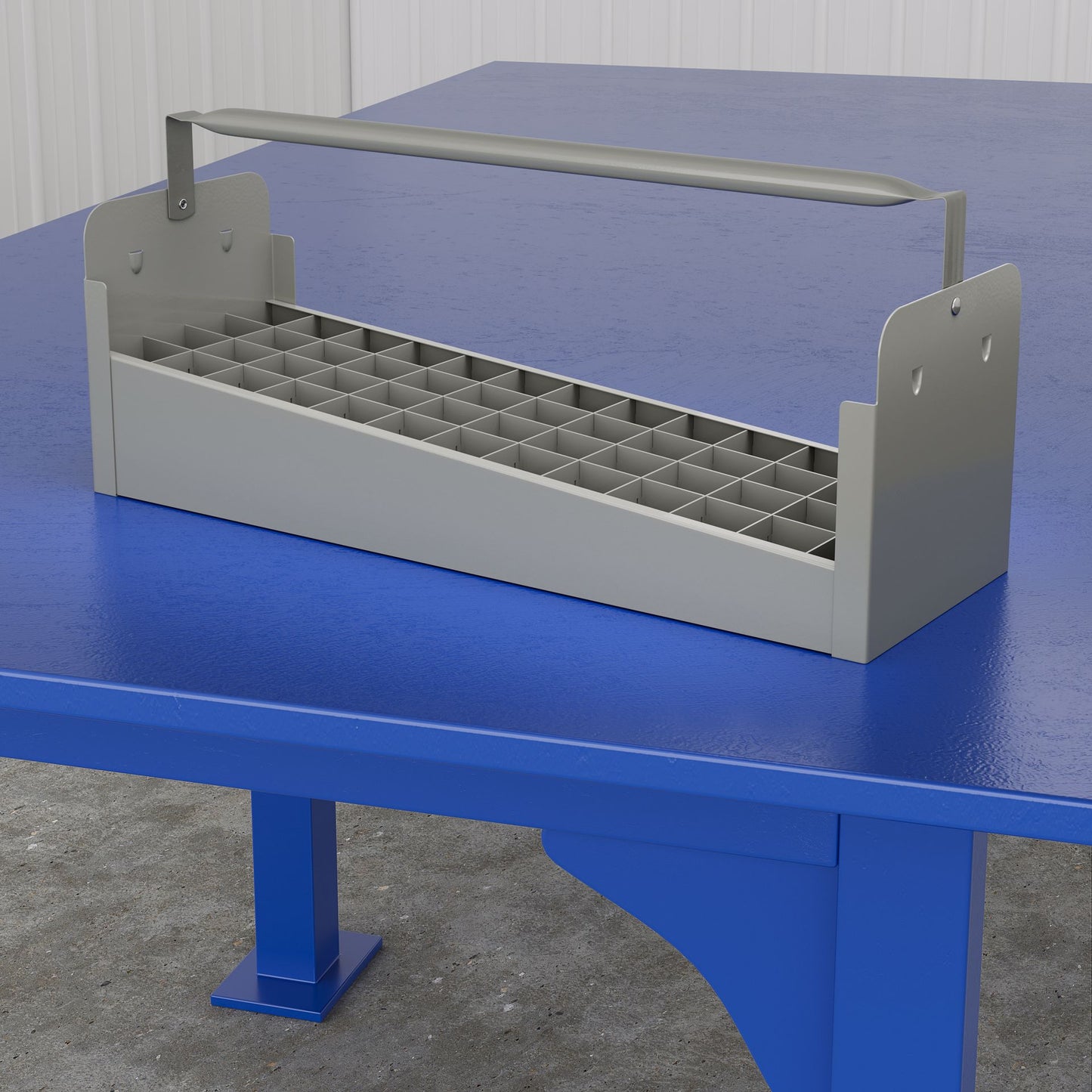 Jones Stephens N70024 Steel Nipple Caddy Tray, 1-1/2" Size, 30 pc Capacity (19-1/2" x 6-1/2" x 6-1/2")