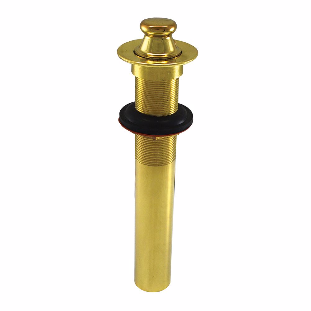 Jones Stephens P3500PB Polished Brass Lavatory Lift and Turn Drain without Overflow