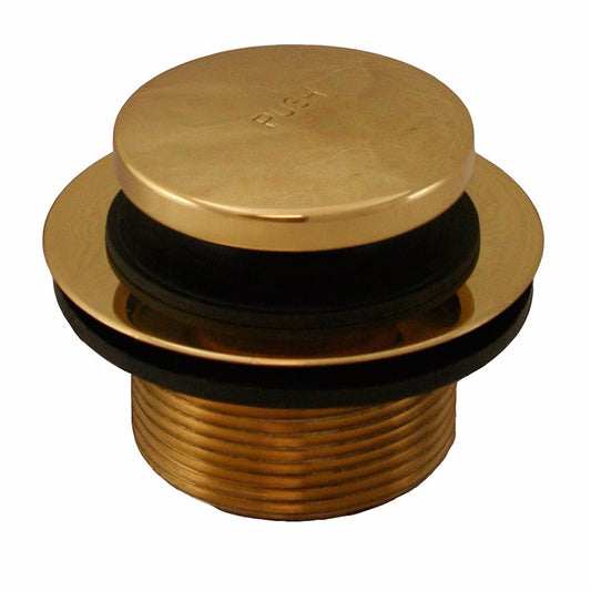 Jones Stephens P35052 Polished Brass Toe Touch Tub Drain