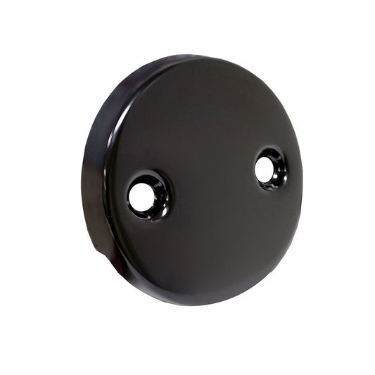 Jones Stephens P3565BL Black Two-Hole Overflow Plate