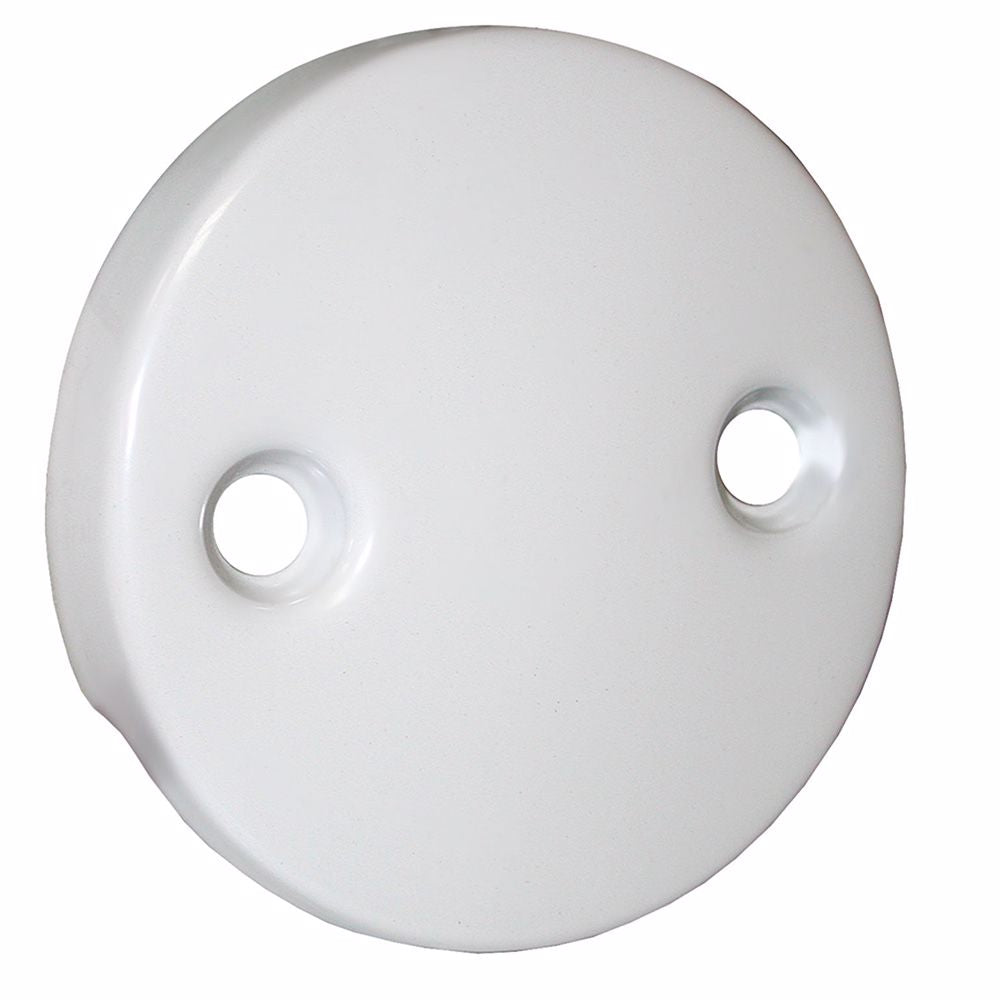 Jones Stephens P3565PW Polar White Two-Hole Overflow Plate