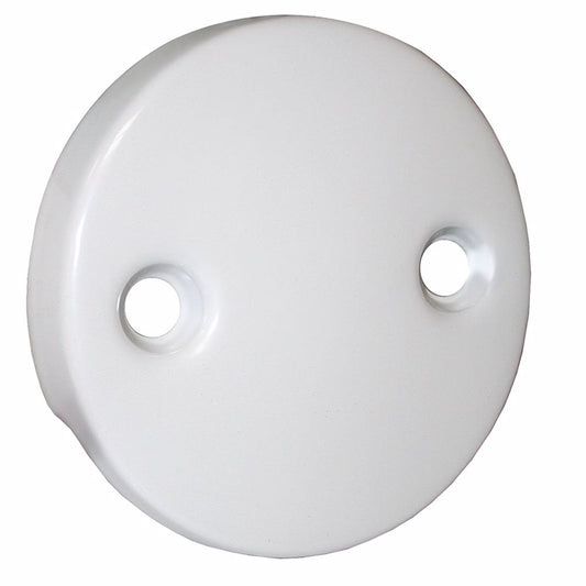 Jones Stephens P3565PW Polar White Two-Hole Overflow Plate