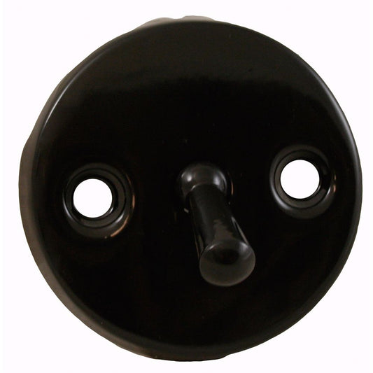 Jones Stephens P3566BL Black Two-Hole Trip Lever Overflow Plate