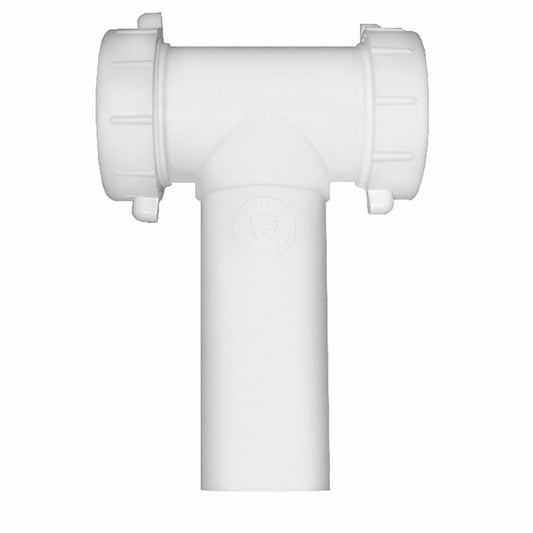 Jones Stephens P37006 1-1/2" White Plastic Center Outlet Tee