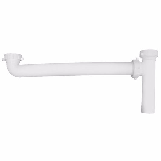 Jones Stephens P37007 1-1/2" x 16" White Plastic Slip Joint End Outlet Waste