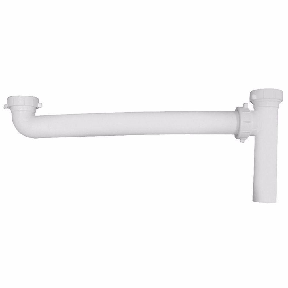 Jones Stephens P37008 1-1/2" White Plastic Direct Connection End Outlet Waste