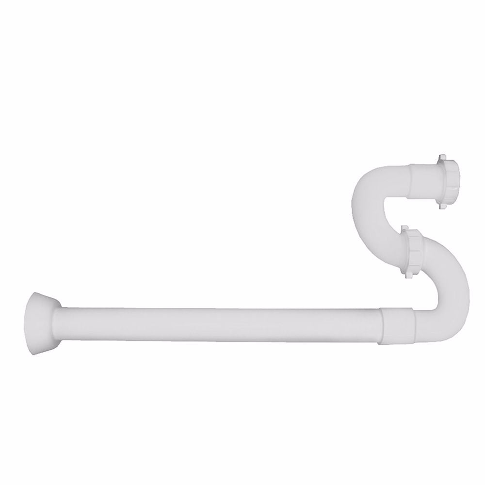 Jones Stephens P37011 1-1/2" White Plastic Slip Joint S-Trap