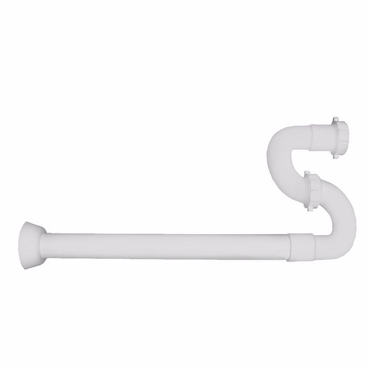 Jones Stephens P37011 1-1/2" White Plastic Slip Joint S-Trap