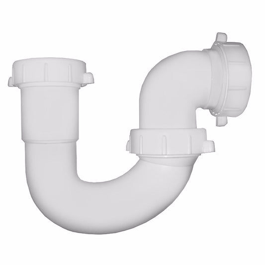 Jones Stephens P37014 1-1/2" White Plastic Slip Joint Repair Trap