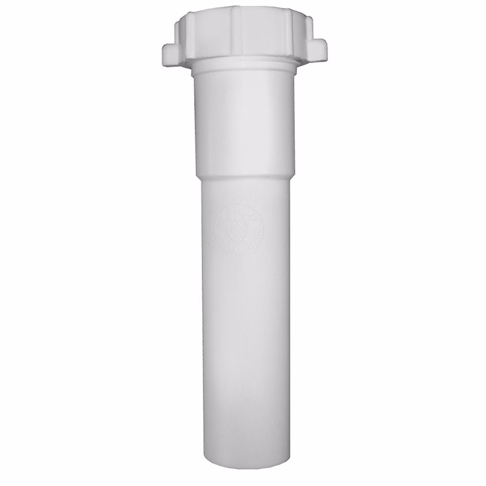 Jones Stephens P37020 1-1/4" x 6" White Plastic Slip Joint Extension Tube