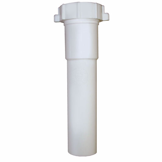 Jones Stephens P37021 1-1/2" x 8" White Plastic Slip Joint Extension Tube