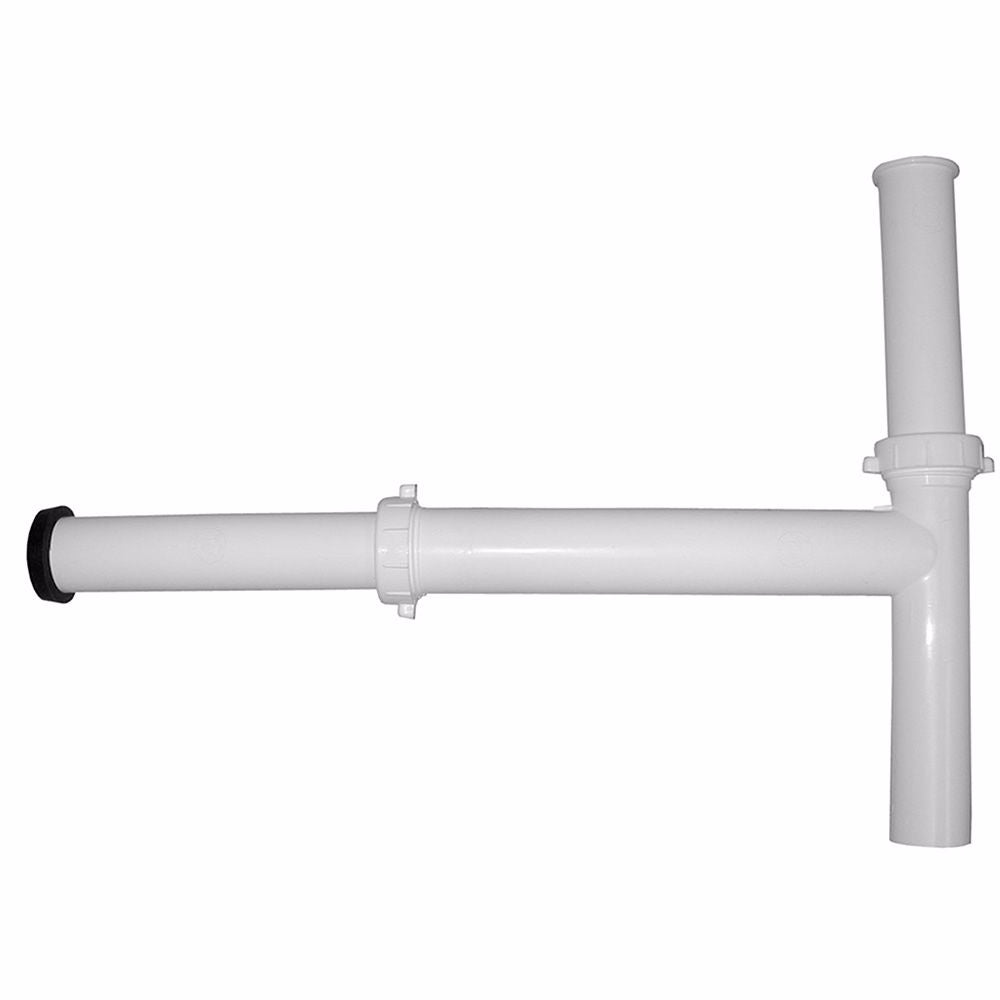 Jones Stephens P37035 1-1/2" x 16" White Plastic Direct Connection Disposer Kit with Adjustable Arm