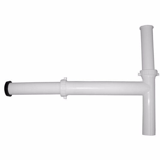Jones Stephens P37035 1-1/2" x 16" White Plastic Direct Connection Disposer Kit with Adjustable Arm