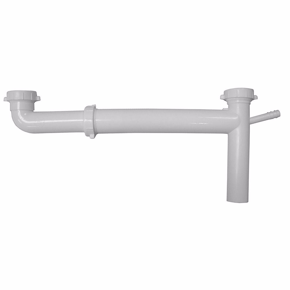 Jones Stephens P37042 1-1/2" White Plastic Slip Joint End Outlet Waste