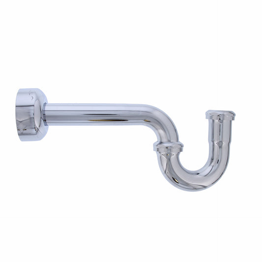 Jones Stephens P38006B 1-1/2" Chrome Plated Brass P-Trap with Box Escutcheon Less Cleanout 17 Gauge