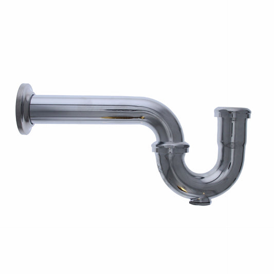 Jones Stephens P38012 1-1/2" Chrome Plated Brass P-Trap with Shallow Escutcheon with Cleanout 17 Gauge