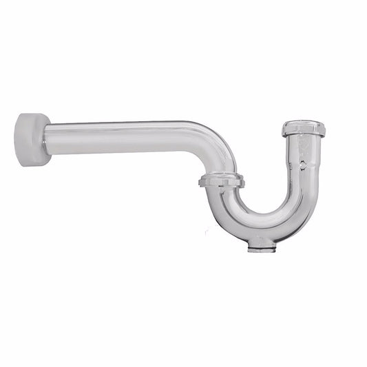 Jones Stephens P38012B 1-1/2" Chrome Plated Brass P-Trap with Box Escutcheon with Cleanout 17 Gauge