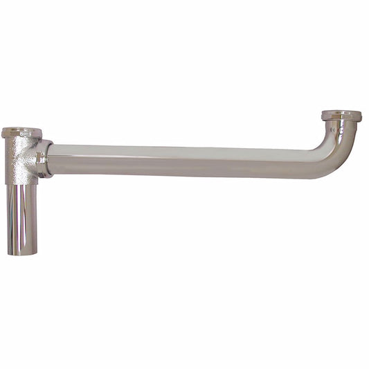 Jones Stephens P38028 1-1/2" x 16" Chrome Plated Brass Slip Joint End Outlet Waste 20 Gauge