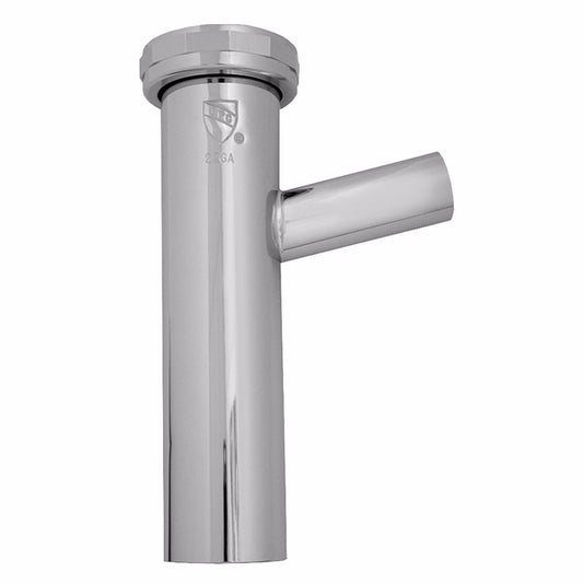 Jones Stephens P38063 1-1/2" x 6" Chrome Plated Brass Direct Connect Dishwasher Tailpiece with 3/4" Branch