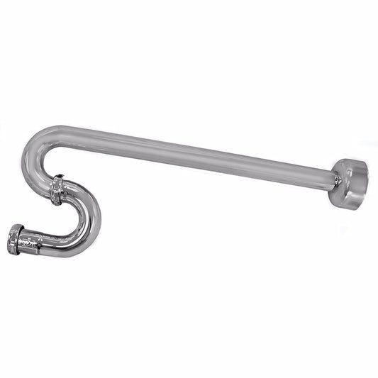 Jones Stephens P38097 1-1/2" Chrome Plated Brass S-Trap 17 Gauge