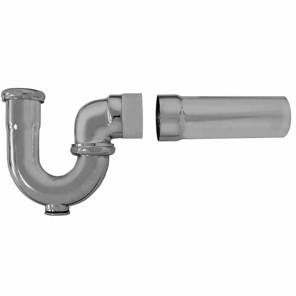Jones Stephens P38130 1-1/2" Chrome Plated Sink Trap with PVC Adapter 17 Gauge