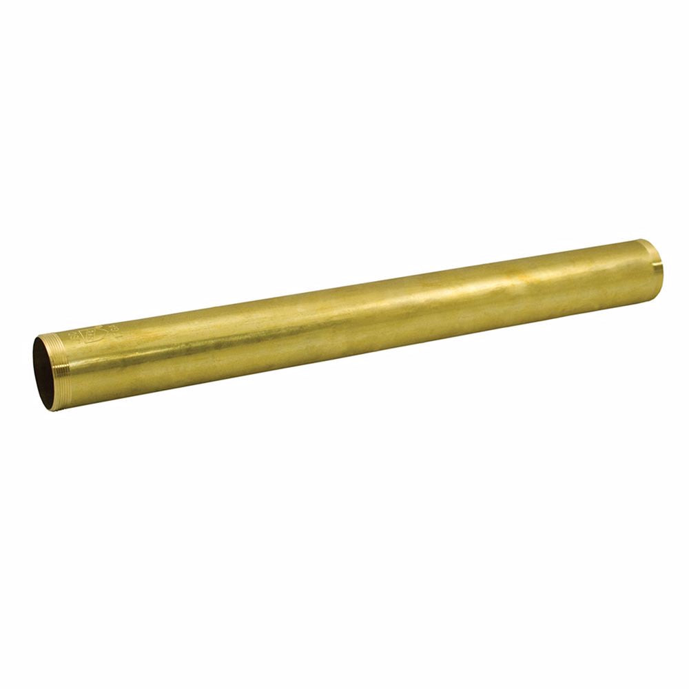 Jones Stephens P38486 1-1/4" x 12" Rough Brass Double Threaded Extension Tube 17 Gauge