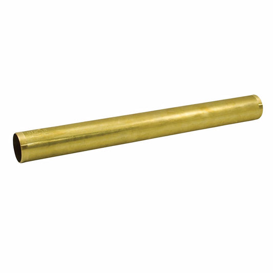 Jones Stephens P38486 1-1/4" x 12" Rough Brass Double Threaded Extension Tube 17 Gauge