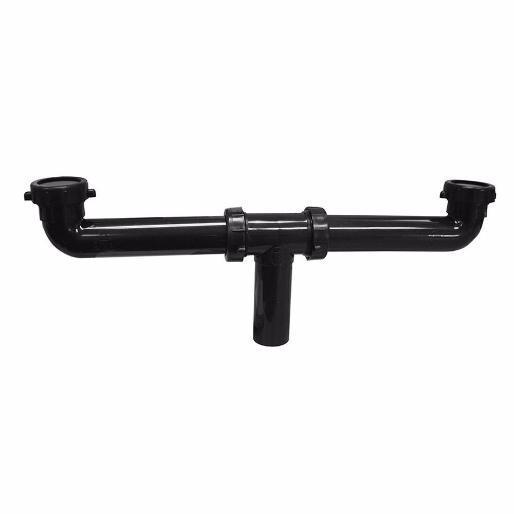 Jones Stephens P39004 1-1/2" Black Plastic Slip-Joint Center Outlet