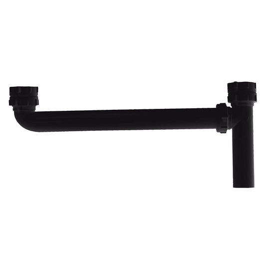 Jones Stephens P39008 1-1/2" Black Plastic Slip-Joint End Outlet Waste