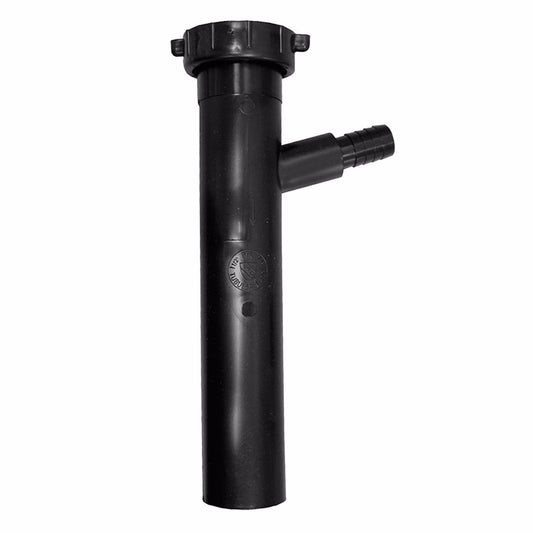 Jones Stephens P39013 1-1/2" x 8" x 1/2" Black Plastic Direct Connection Dishwasher Tailpiece