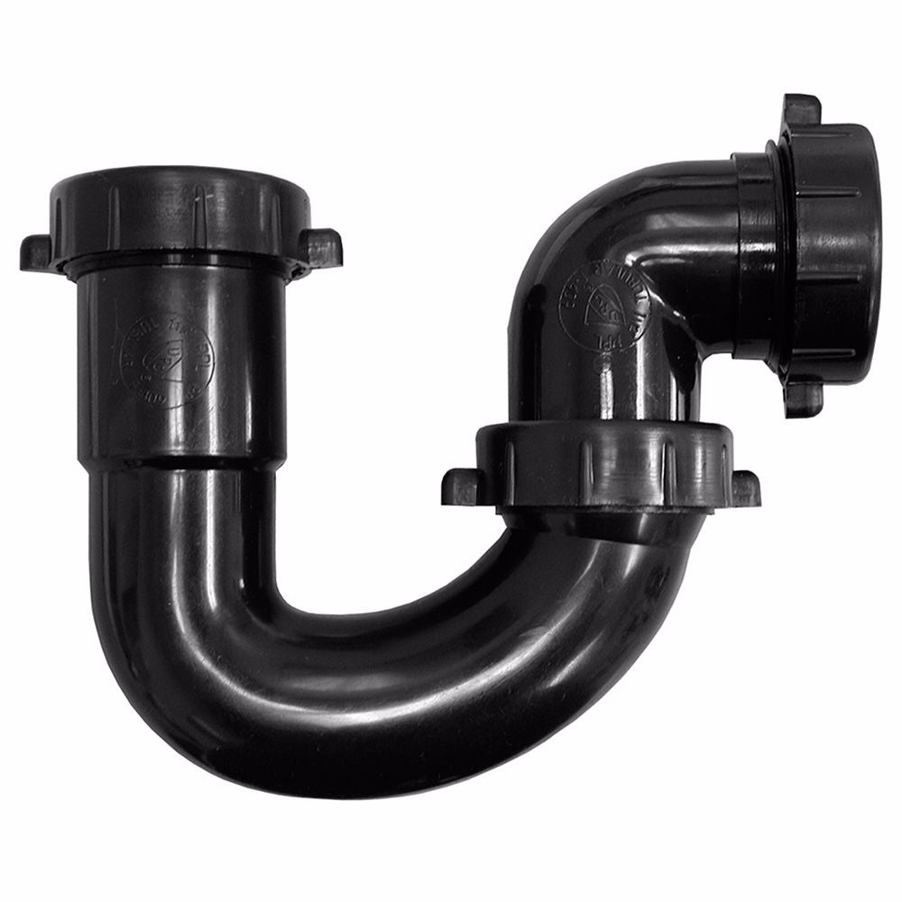 Jones Stephens P39014 1-1/2" Black Plastic Slip Joint Repair Trap