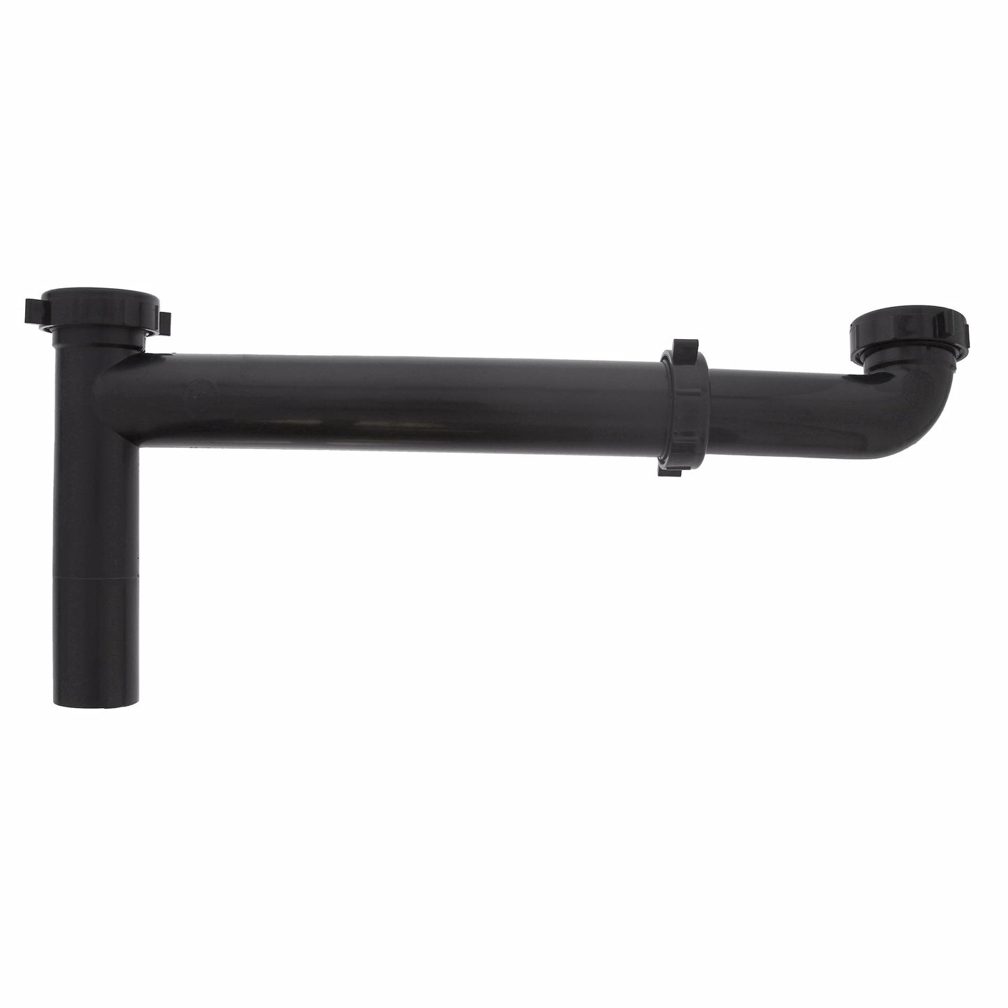 Jones Stephens P39034 1-1/2" x 16" Black Plastic Adjustable Slip-Joint End Outlet Waste