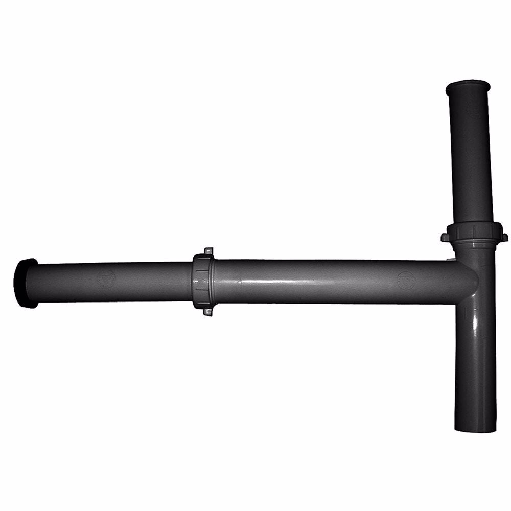 Jones Stephens P39035 1-1/2" Black Plastic Direct Connection Disposer Kit with 1-1/2" x 16" Adjustable Arm