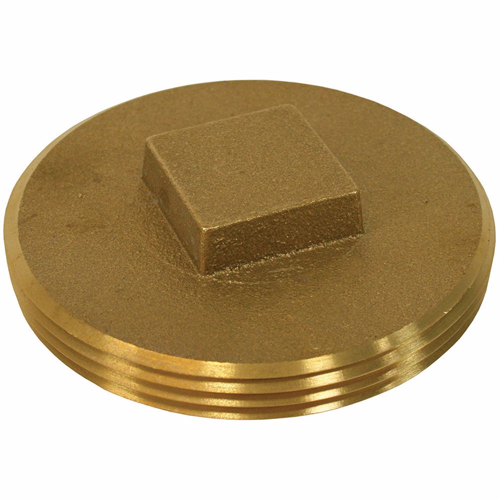 Jones Stephens P50100 1" Raised Head Southern Code Brass Plug 1-9/32" OD