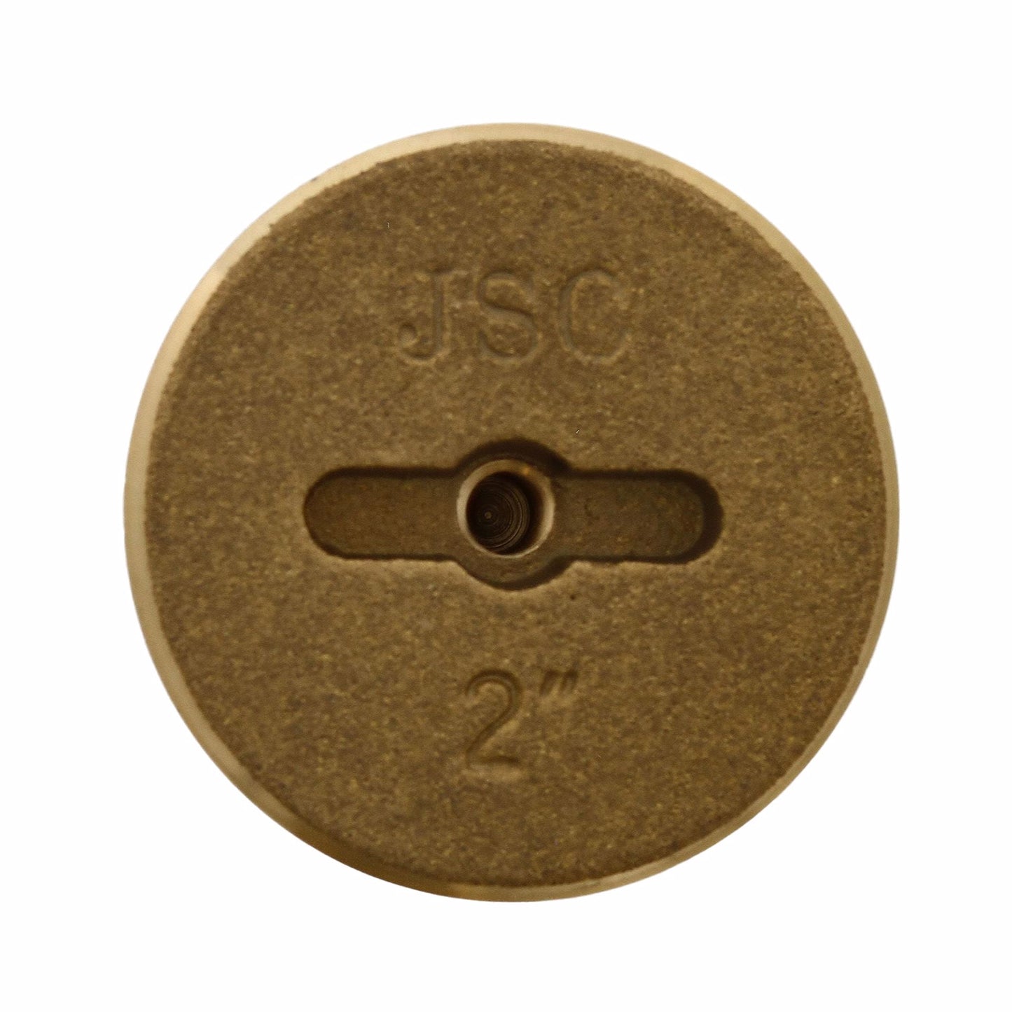 Jones Stephens P58201 2” Slotted Brass Cleanout Plug with 5/16” Tapped Hole