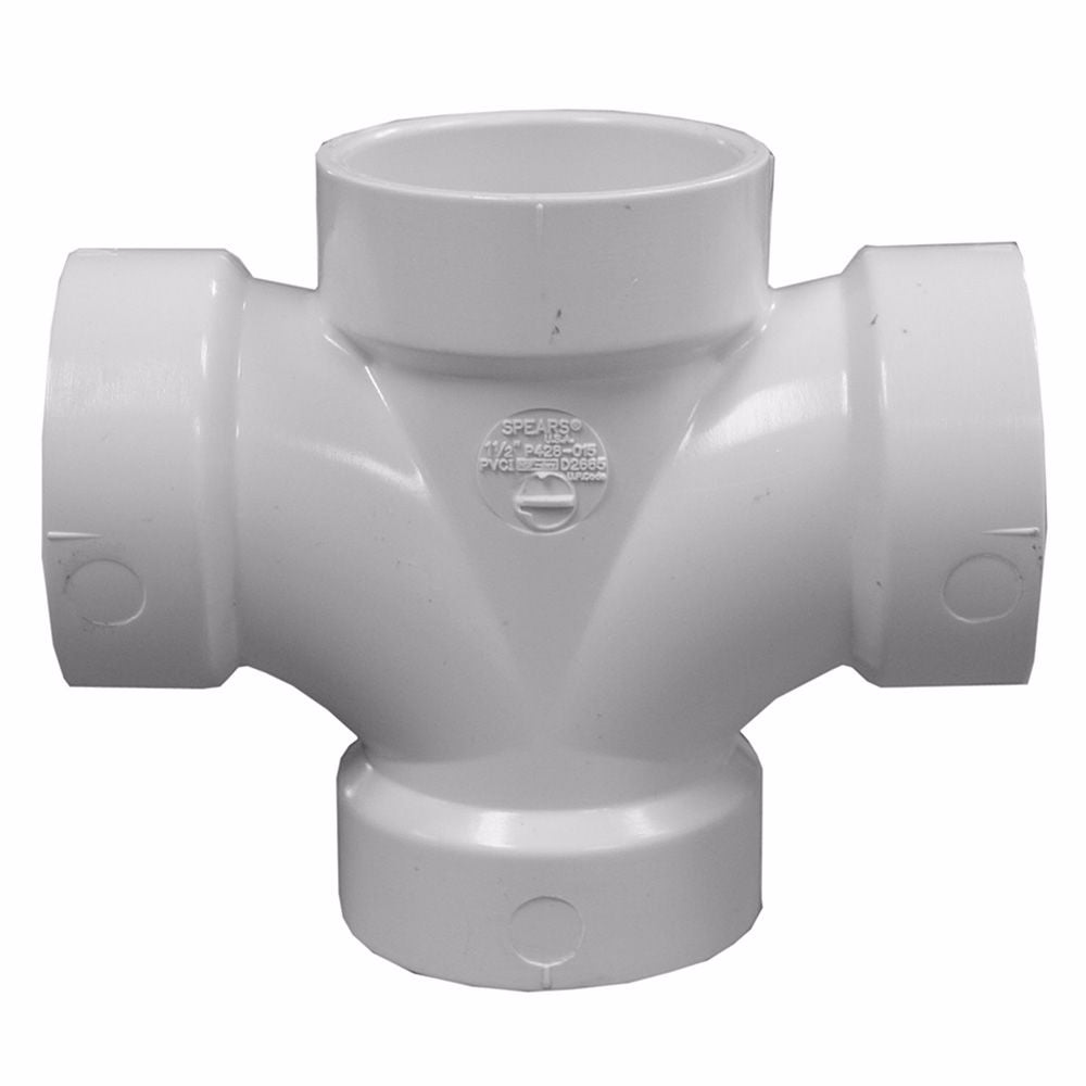 Jones Stephens PDT530 3" PVC Double Sanitary Tee