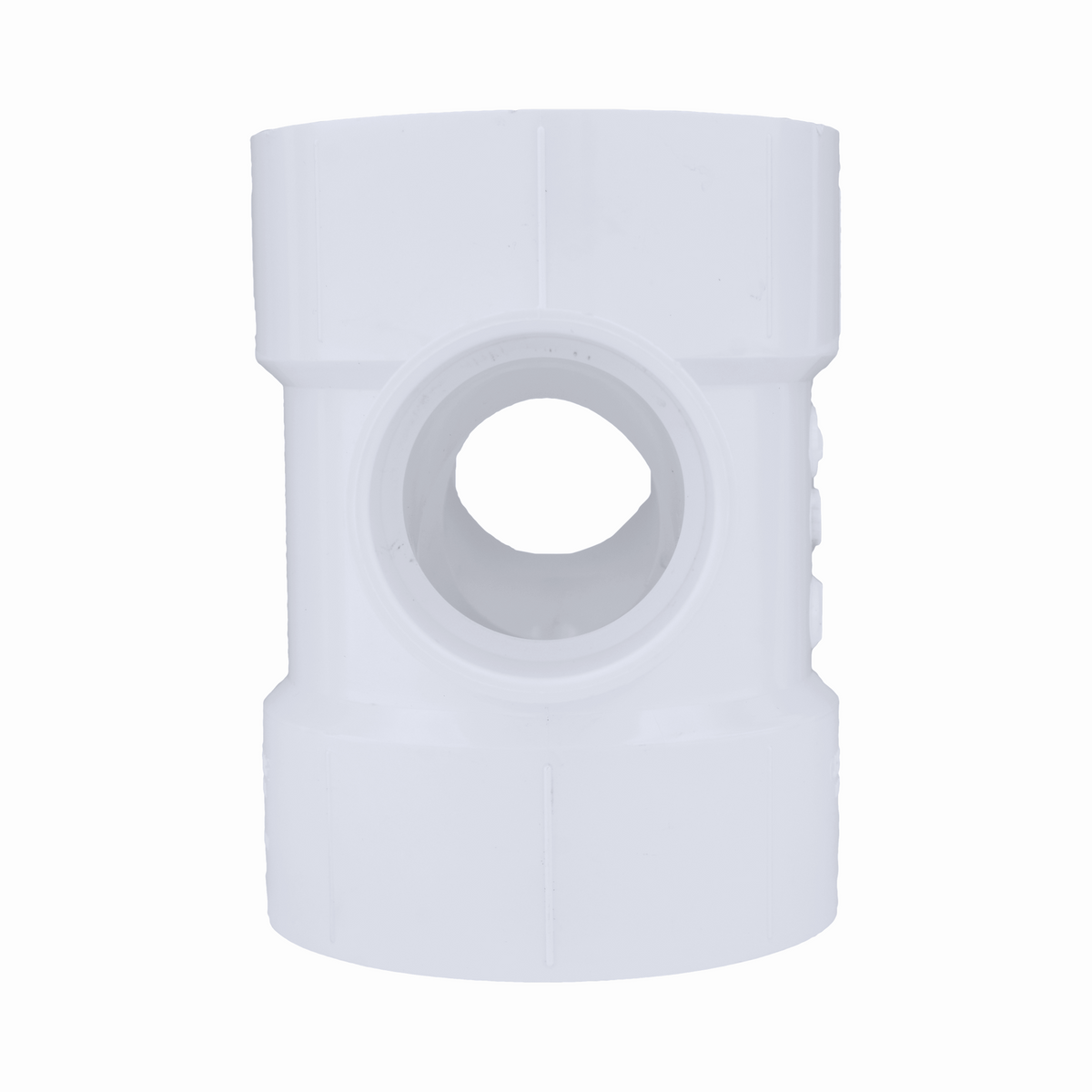 Jones Stephens PDT542 4" x 4" x 2" x 2" PVC Double Sanitary Tee