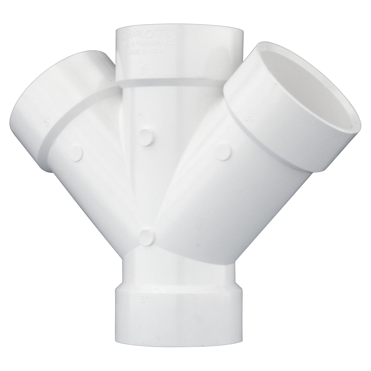 Jones Stephens PDY430 3" PVC Double Wye
