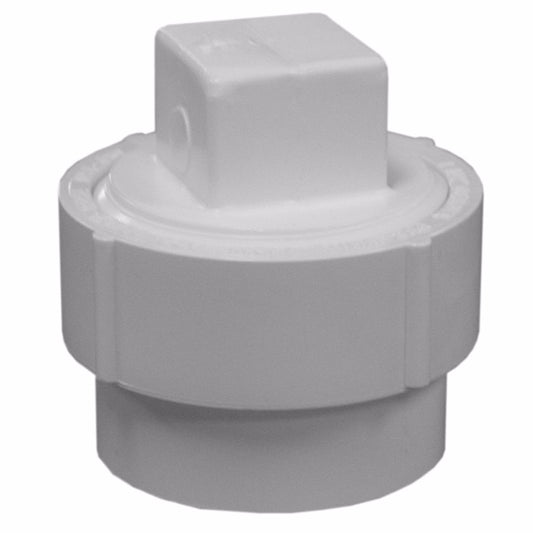 Jones Stephens PFA615 1-1/2" PVC Cleanout Adapter with Plug, S x FPT