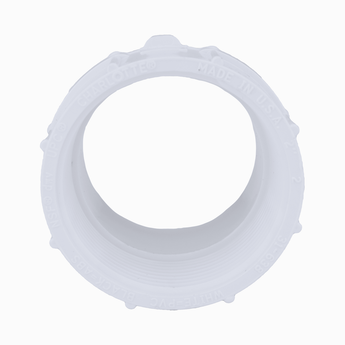 Jones Stephens PFA619 2" PVC Cleanout Adapter, S x FPT
