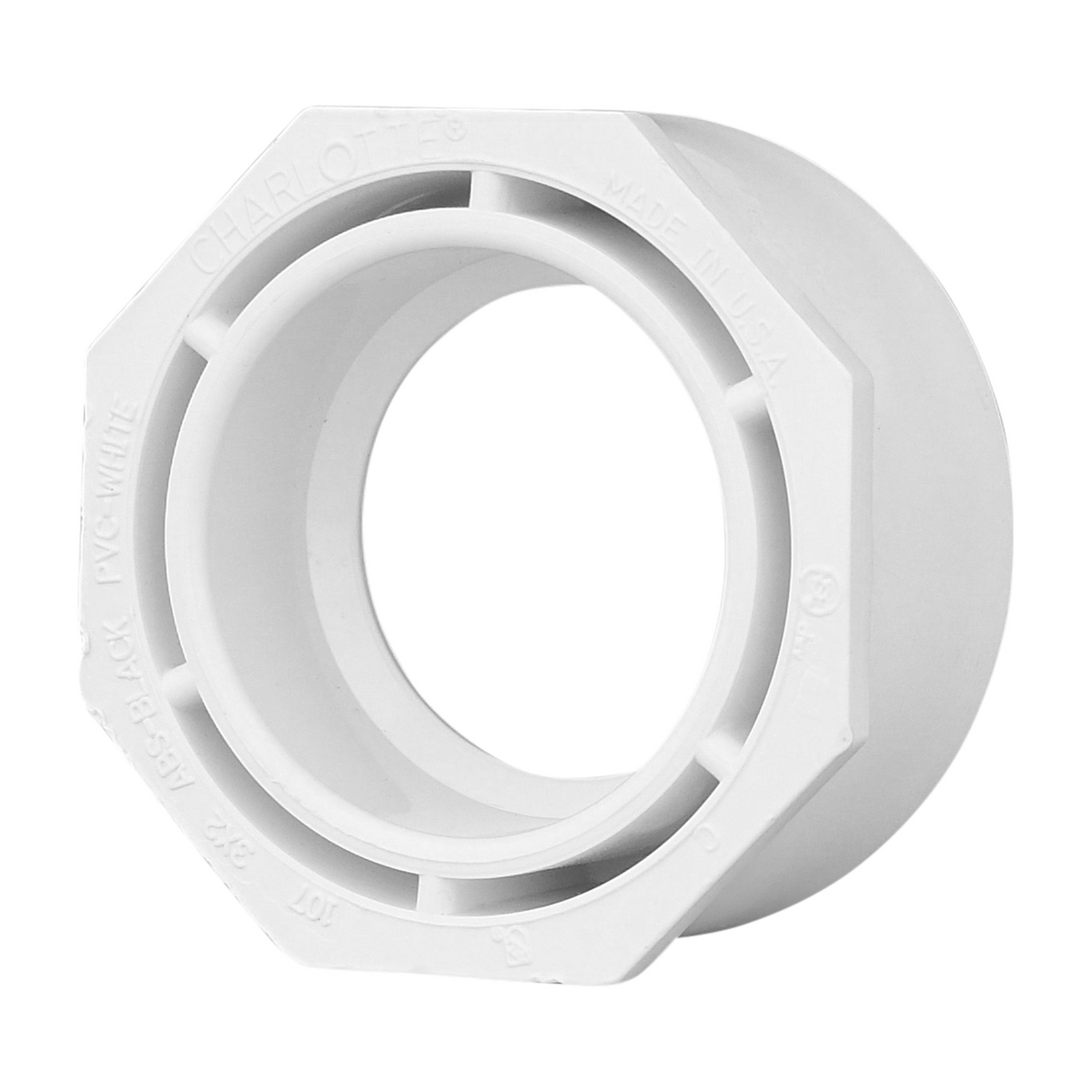 Jones Stephens PFB232 3" x 2" PVC Flush Bushing, SPG x H