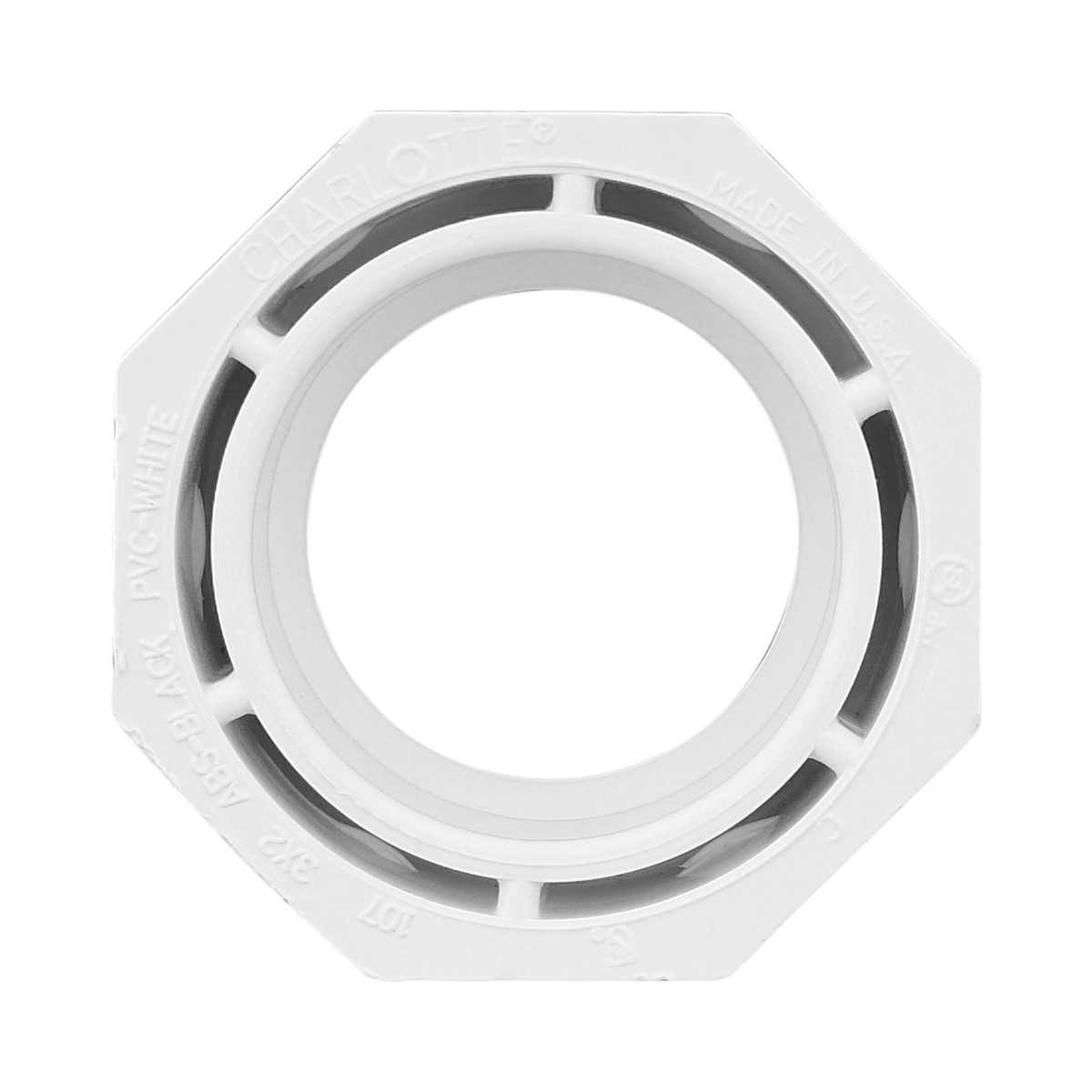 Jones Stephens PFB232 3" x 2" PVC Flush Bushing, SPG x H