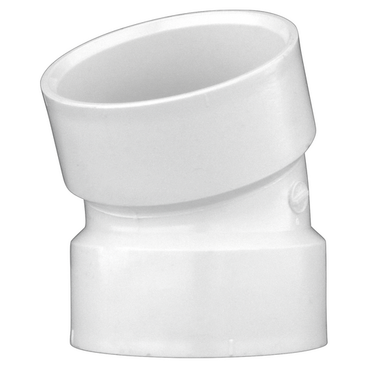 Jones Stephens PFL530 3" PVC 22-1/2° Elbow, H x H