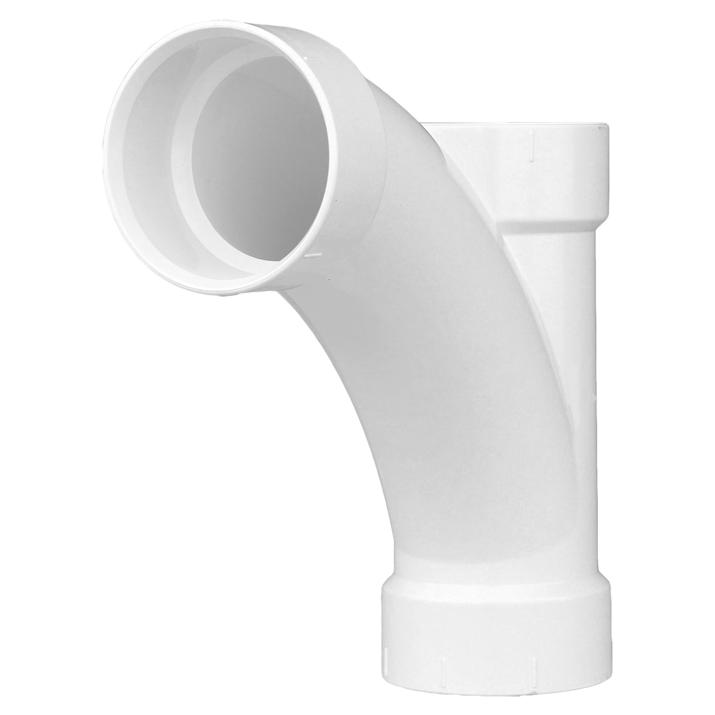 Jones Stephens PFY530L 3" PVC 45° Bend Combination Wye, H x H