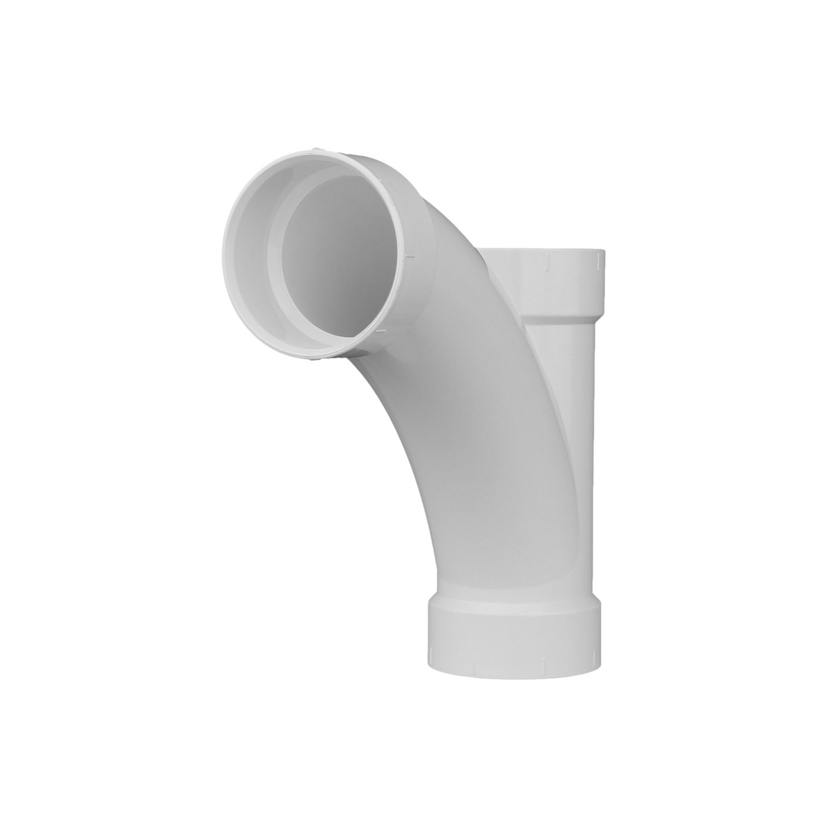 Jones Stephens PFY540L 4" PVC 45° Bend Combination Wye, H x H