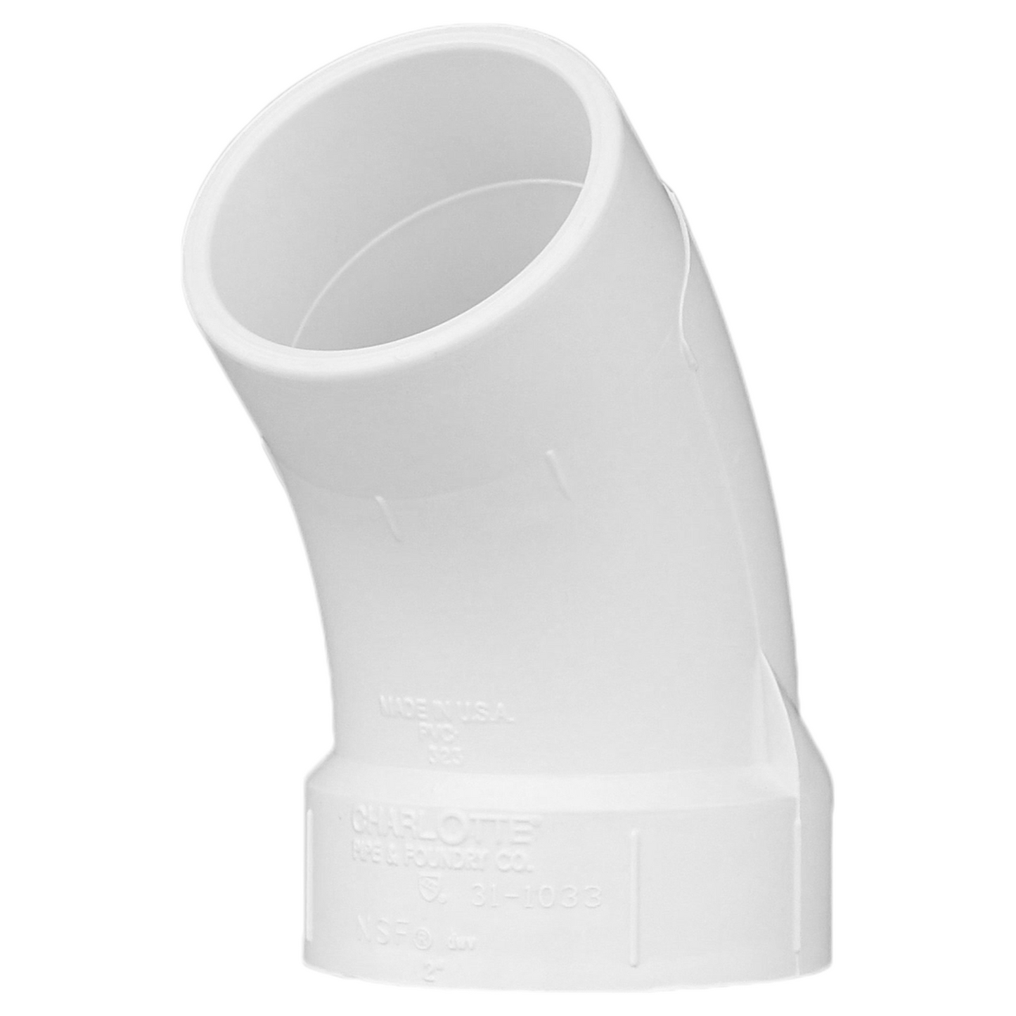 Jones Stephens PSL720 2" PVC 45° Street Elbow, SPG x H